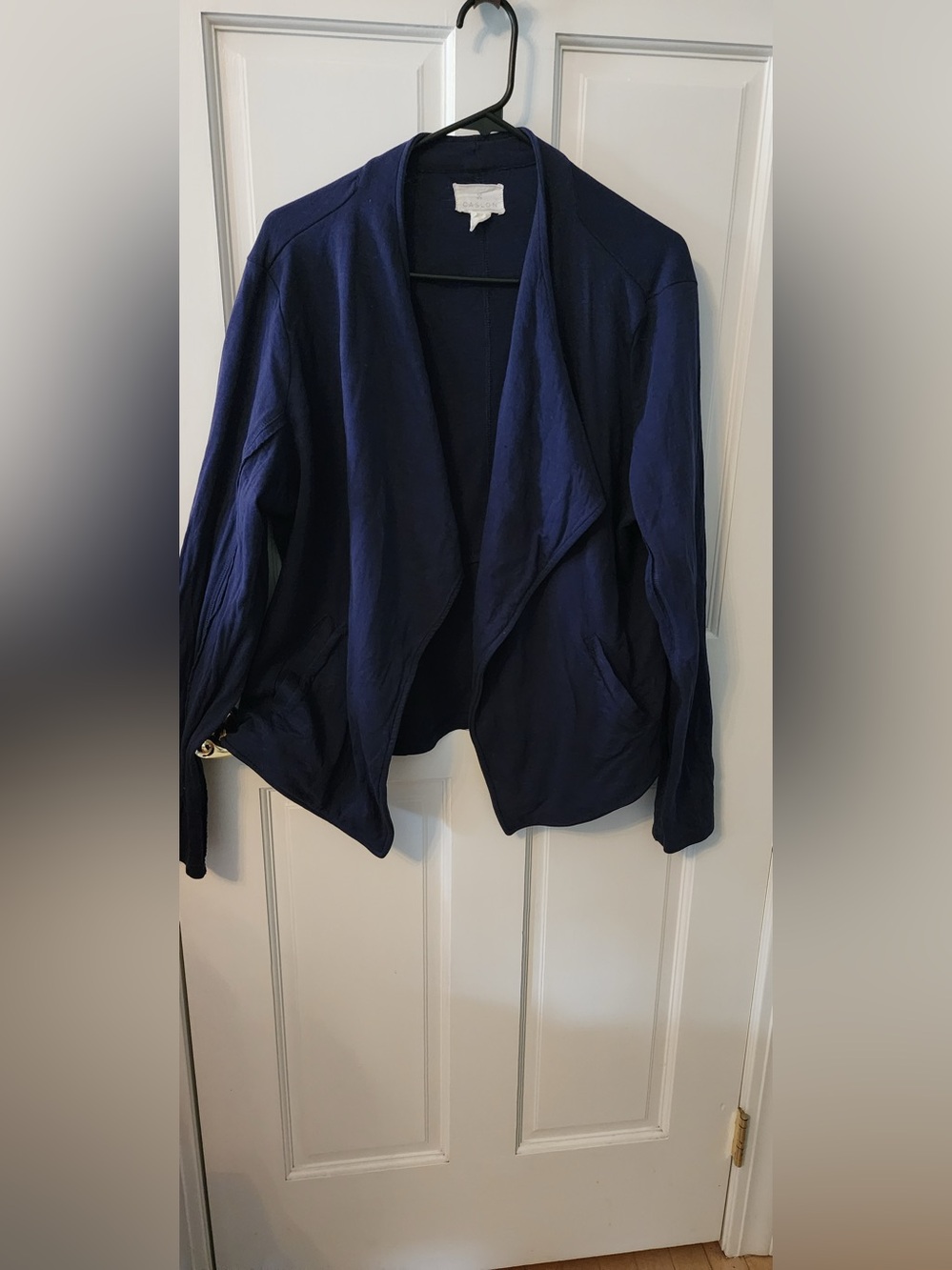 Caslon Navy Open-Front Draped Blazer